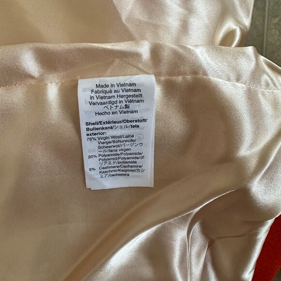 J. Crew Orange Double-breasted Topcoat Coat Size 2 - Picture 12 of 14